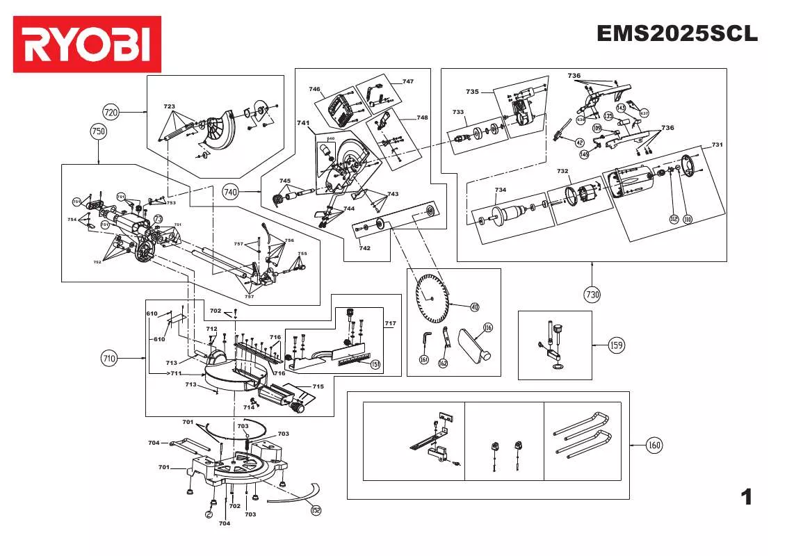 Mode d'emploi RYOBI EMS2025SCL