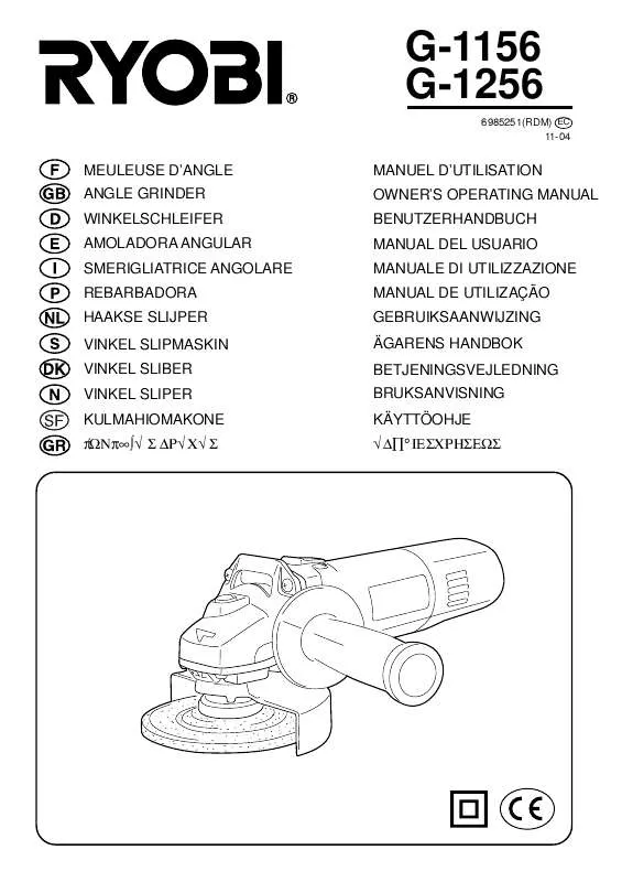 Mode d'emploi RYOBI G-1256