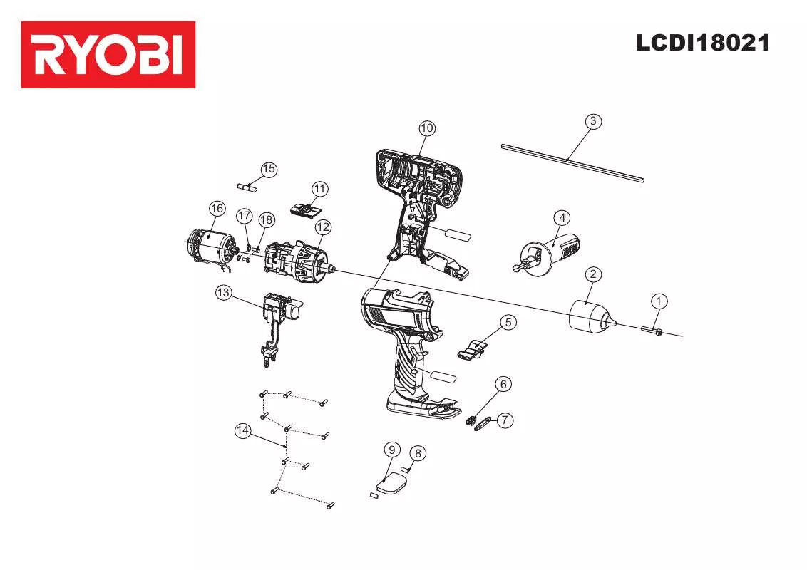 Mode d'emploi RYOBI LCDI18021