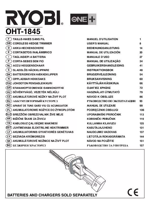 Mode d'emploi RYOBI OHT-1845