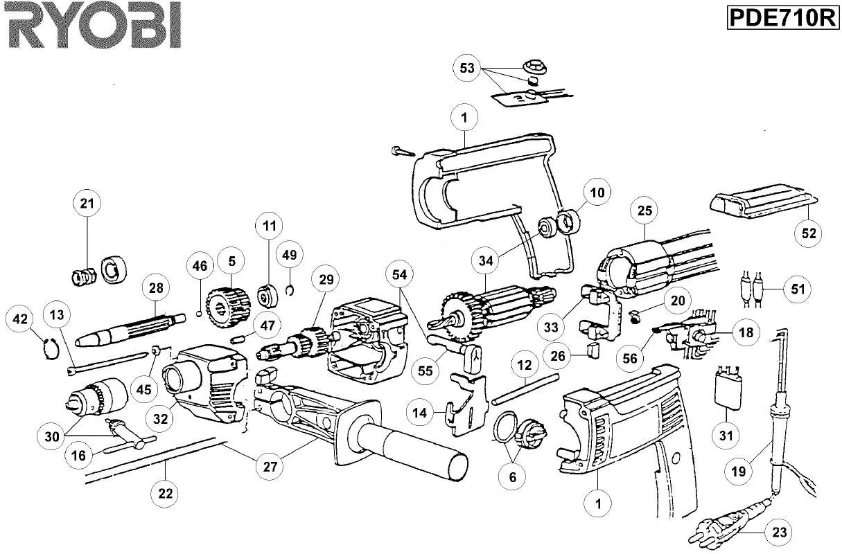 Mode d'emploi RYOBI PDE710R