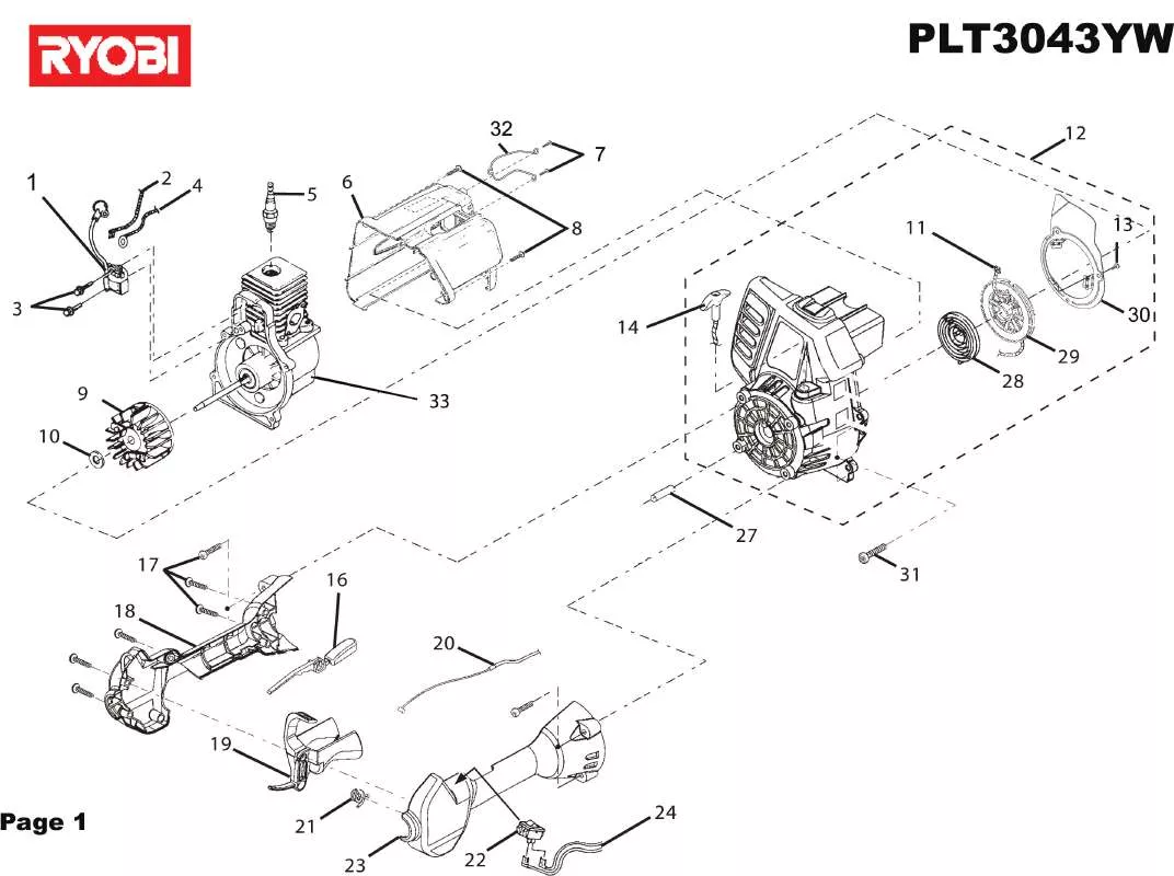 Mode d'emploi RYOBI PLT3043YW