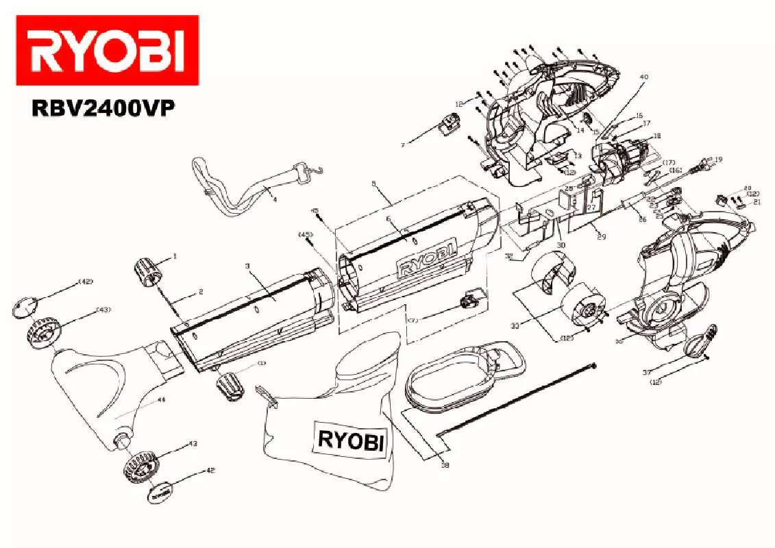 Mode d'emploi RYOBI RBV2400VP