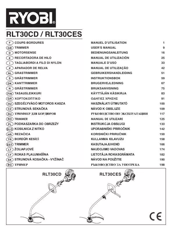 Mode d'emploi RYOBI RLT30CD