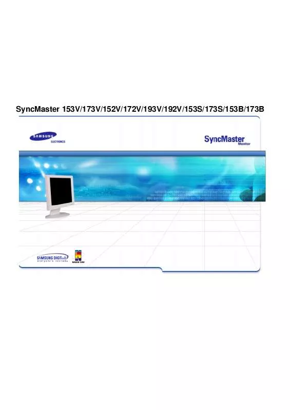 Mode d'emploi SAMSUNG SYNCMASTER 152V