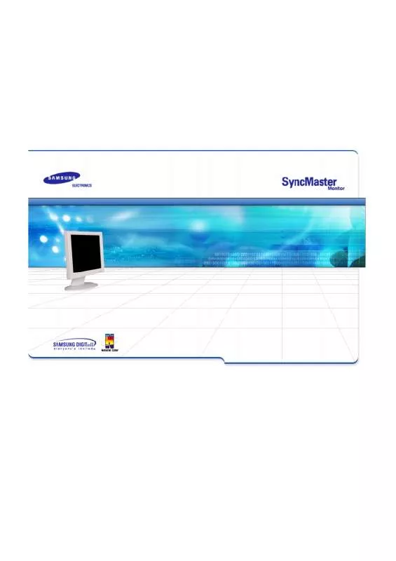 Mode d'emploi SAMSUNG SYNCMASTER 181T