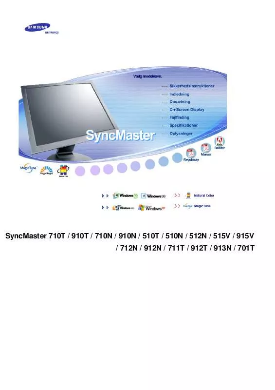 Mode d'emploi SAMSUNG SYNCMASTER 510N