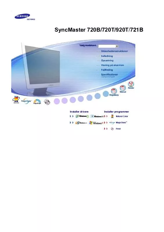 Mode d'emploi SAMSUNG SYNCMASTER 721S