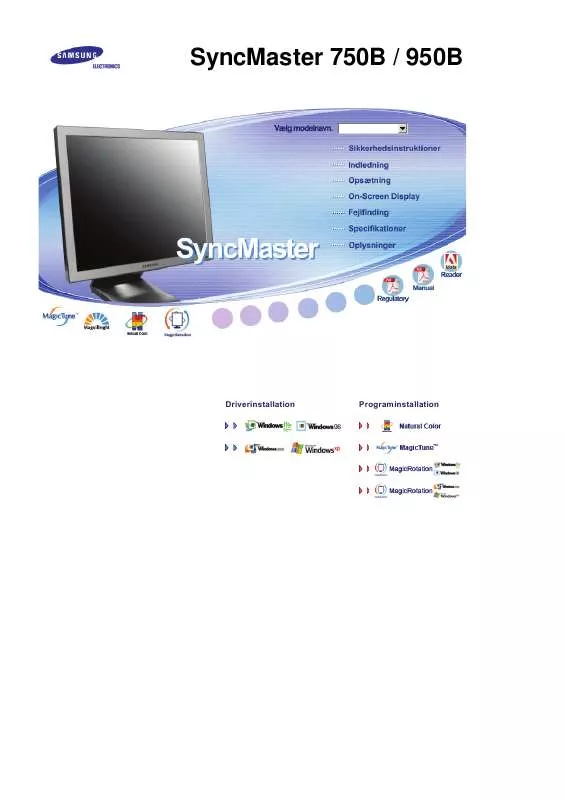 Mode d'emploi SAMSUNG SYNCMASTER 750B