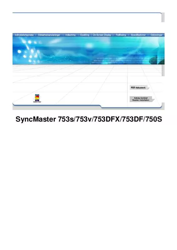 Mode d'emploi SAMSUNG SYNCMASTER 753S