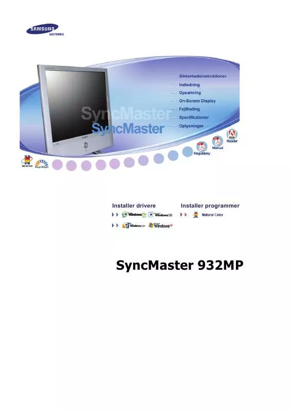 Mode d'emploi SAMSUNG SYNCMASTER 932MP