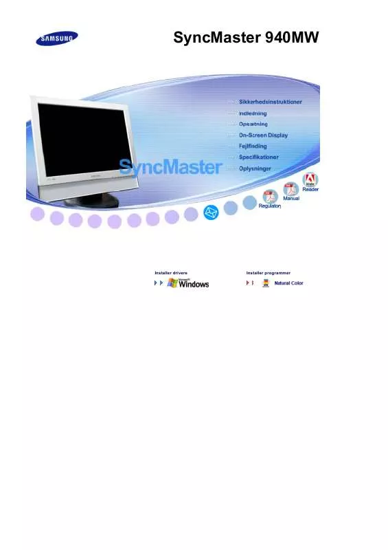 Mode d'emploi SAMSUNG SYNCMASTER 940MW