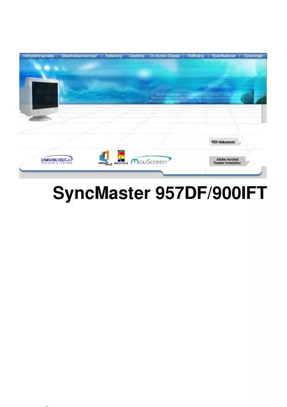 Mode d'emploi SAMSUNG SYNCMASTER 957DF