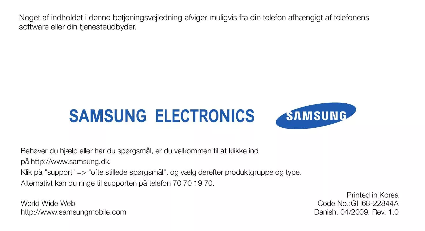 Mode d'emploi SAMSUNG BEAT DJ M7600