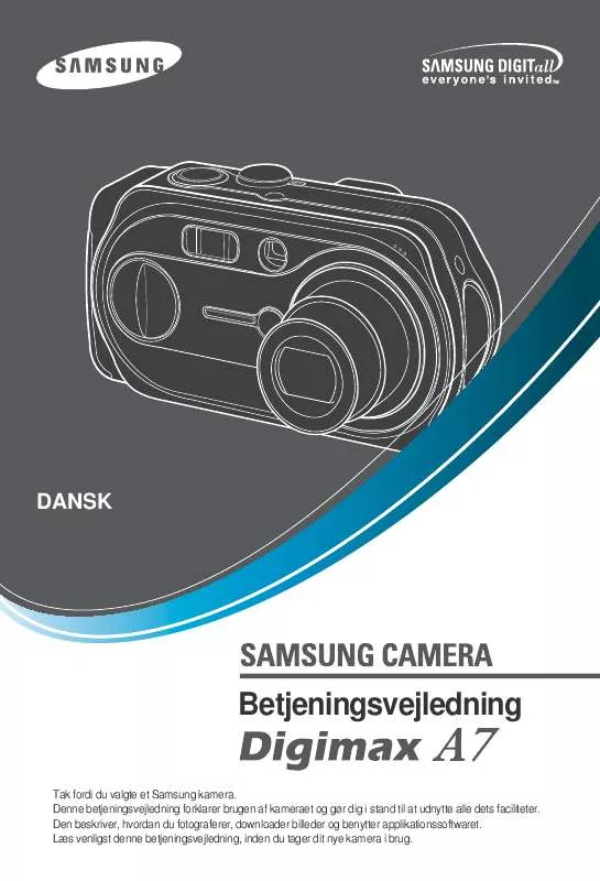 Mode d'emploi SAMSUNG DIGIMAXA7