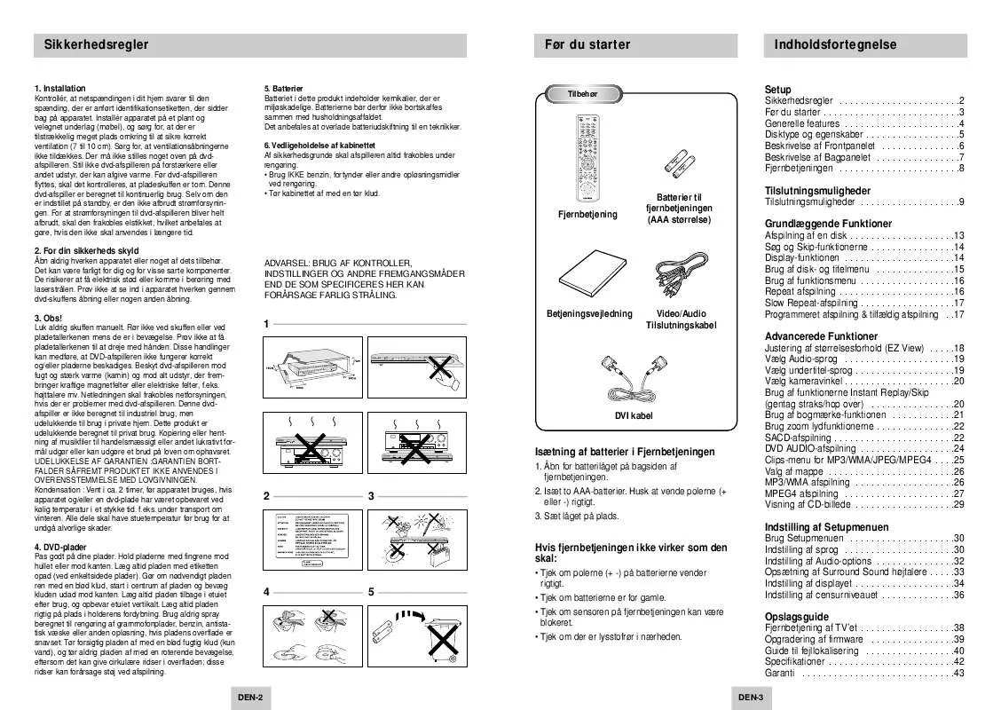 Mode d'emploi SAMSUNG DVD-HD745