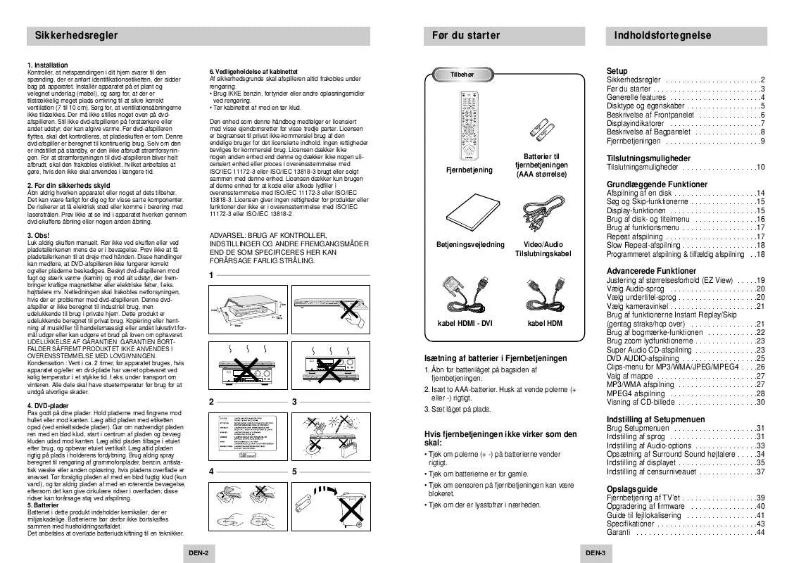 Mode d'emploi SAMSUNG DVD-HD945