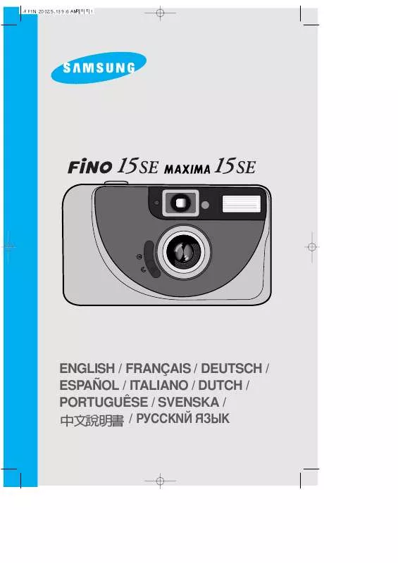 Mode d'emploi SAMSUNG FINO 15SE