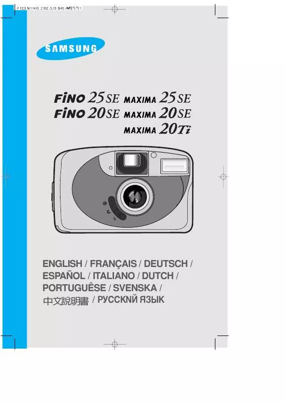 Mode d'emploi SAMSUNG FINO 20SE