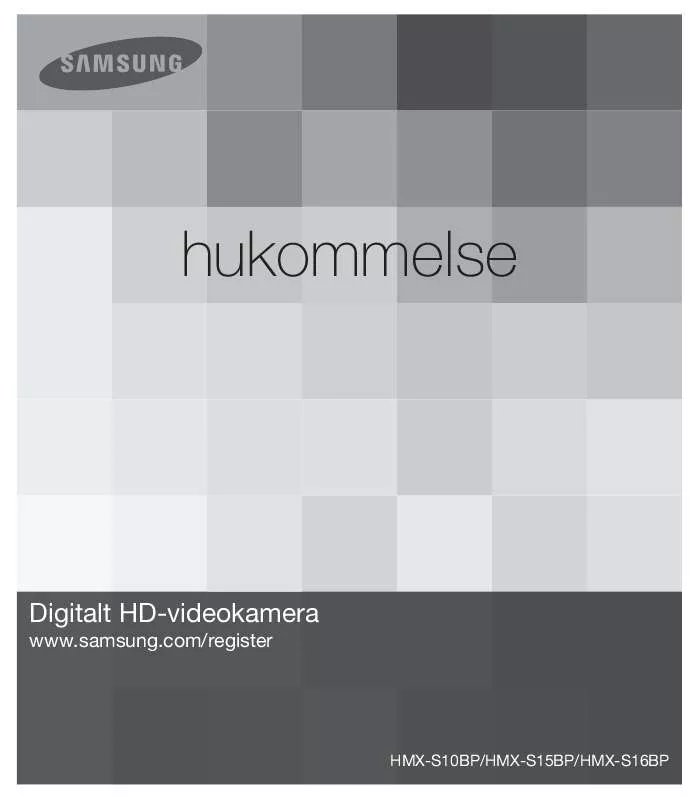 Mode d'emploi SAMSUNG HMX-S10BP