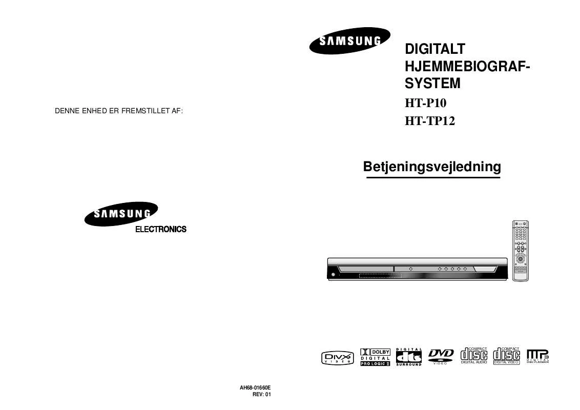 Mode d'emploi SAMSUNG HT-P10