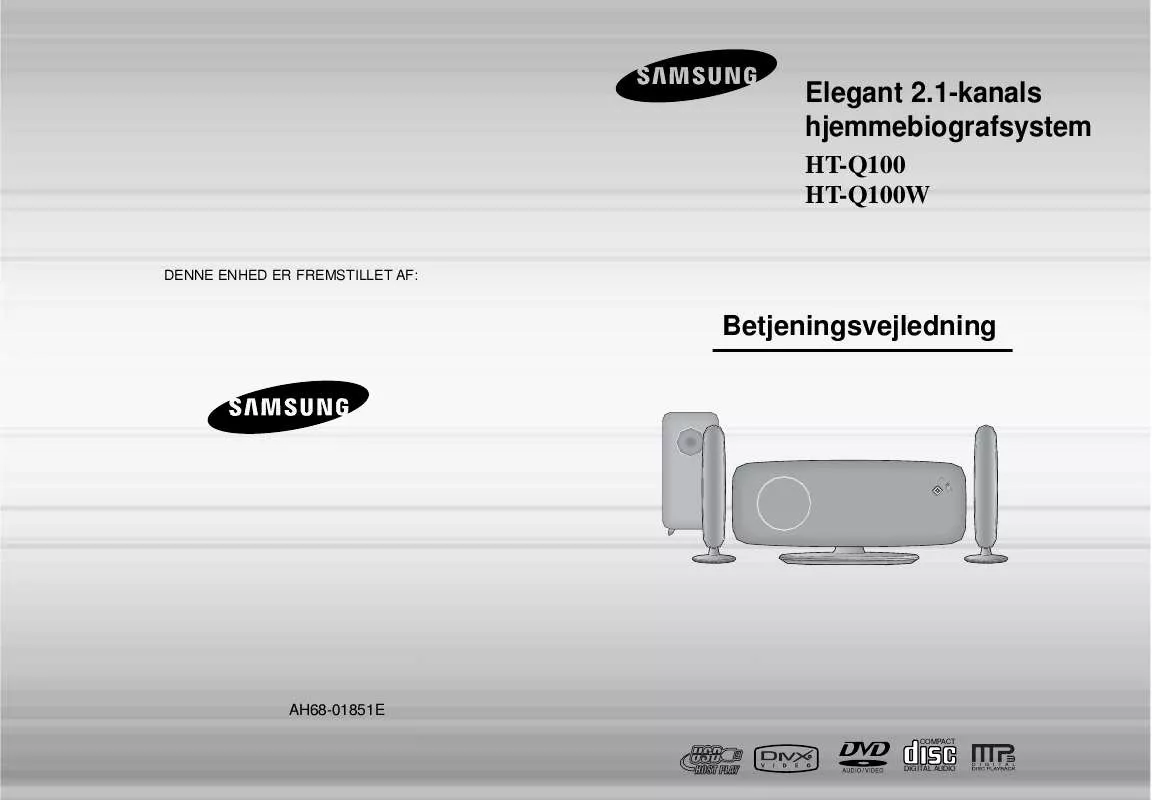 Mode d'emploi SAMSUNG HT-Q100