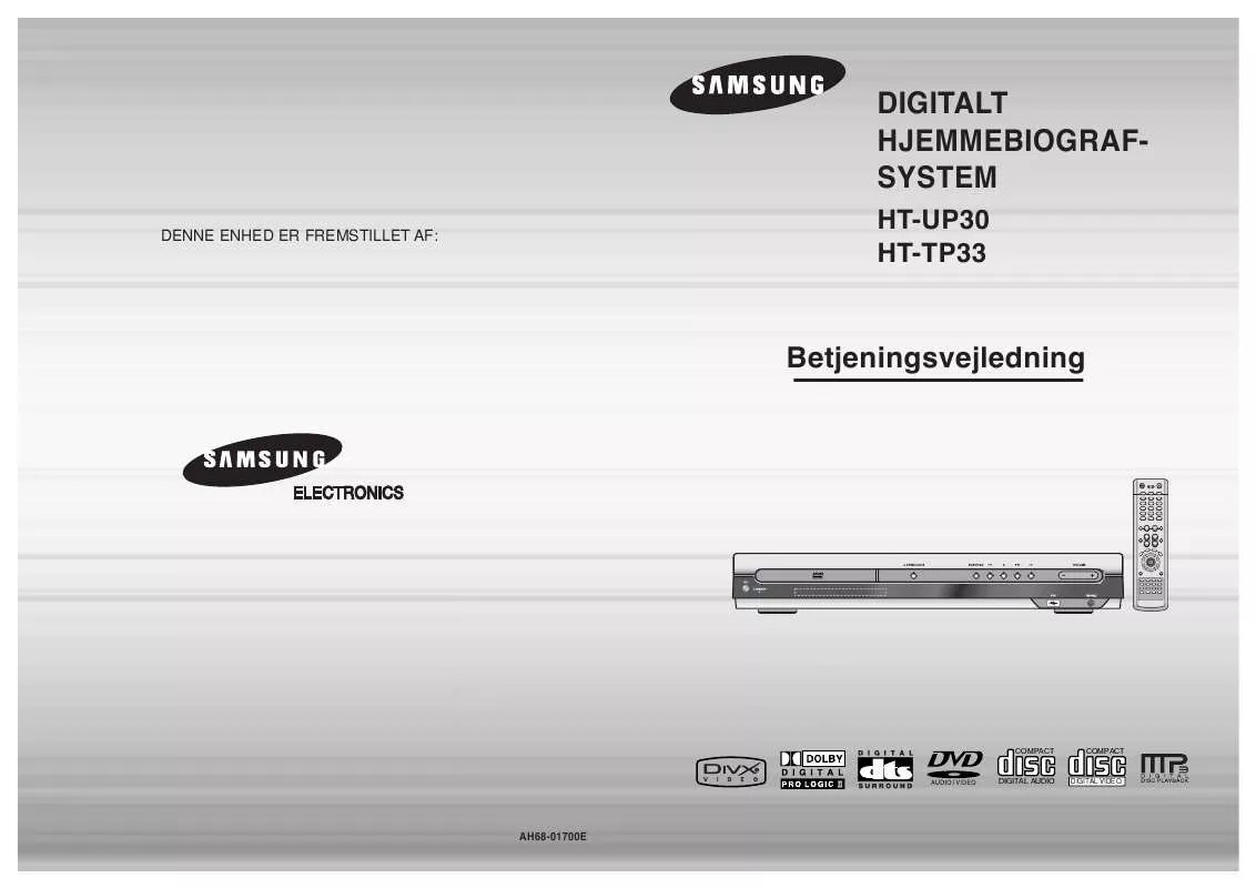 Mode d'emploi SAMSUNG HT-TP33