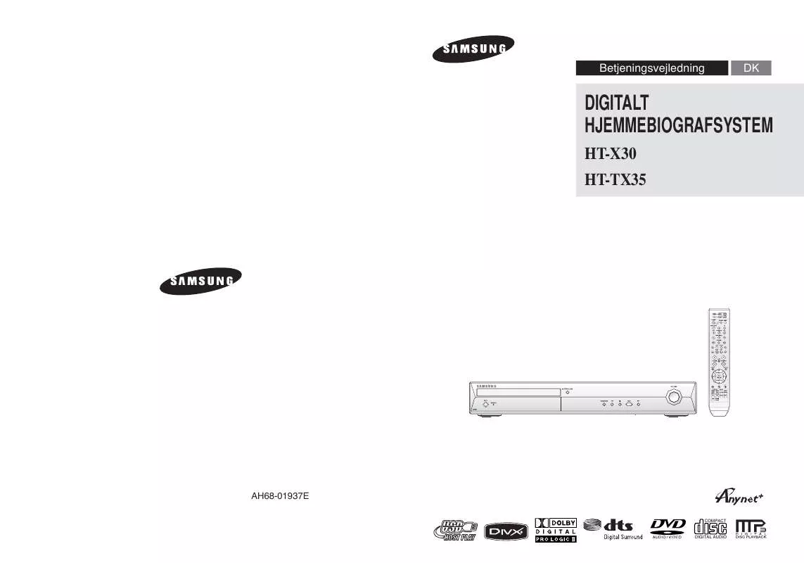 Mode d'emploi SAMSUNG HT-TX35