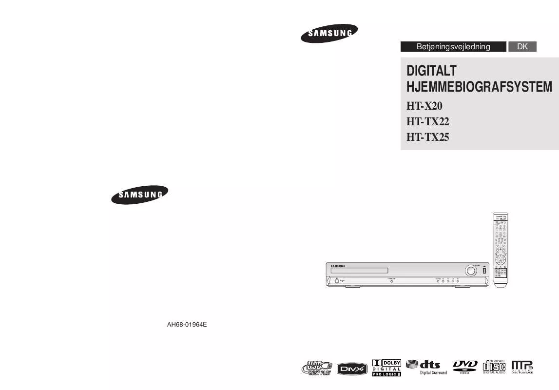 Mode d'emploi SAMSUNG HT-X20