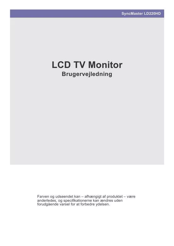 Mode d'emploi SAMSUNG LD220HD