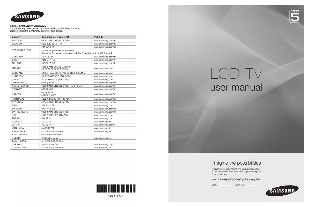 Mode d'emploi SAMSUNG LE40A559