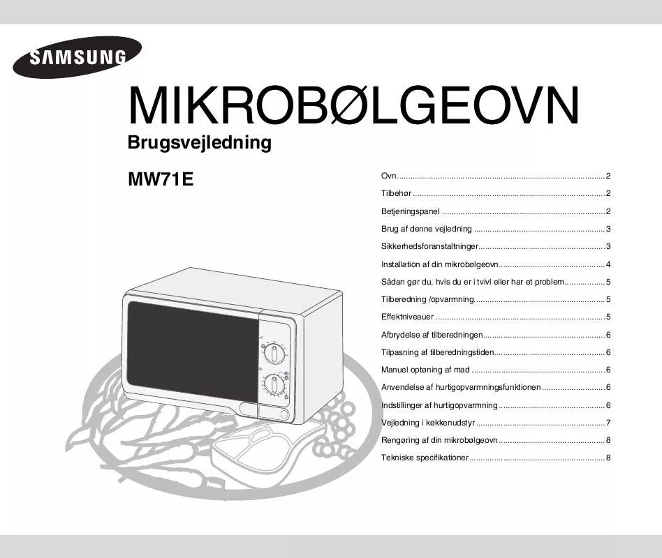 Mode d'emploi SAMSUNG MW71E