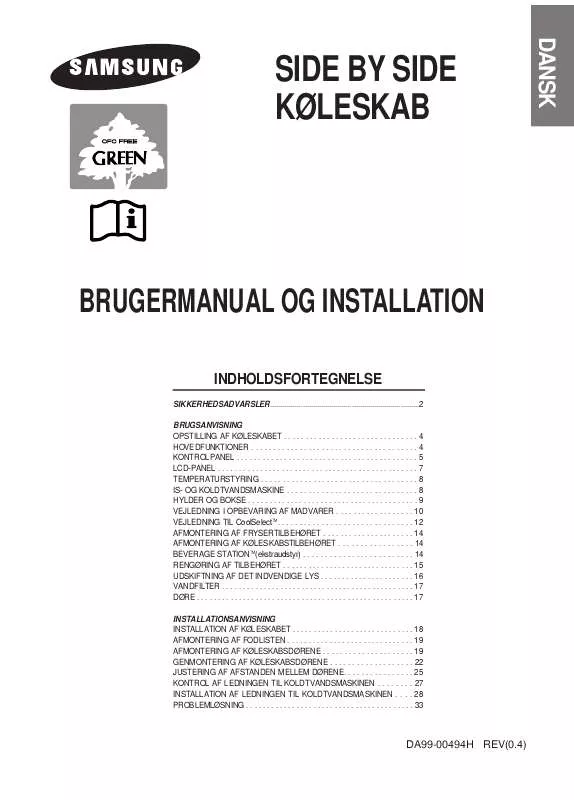 Mode d'emploi SAMSUNG RS21JCMS