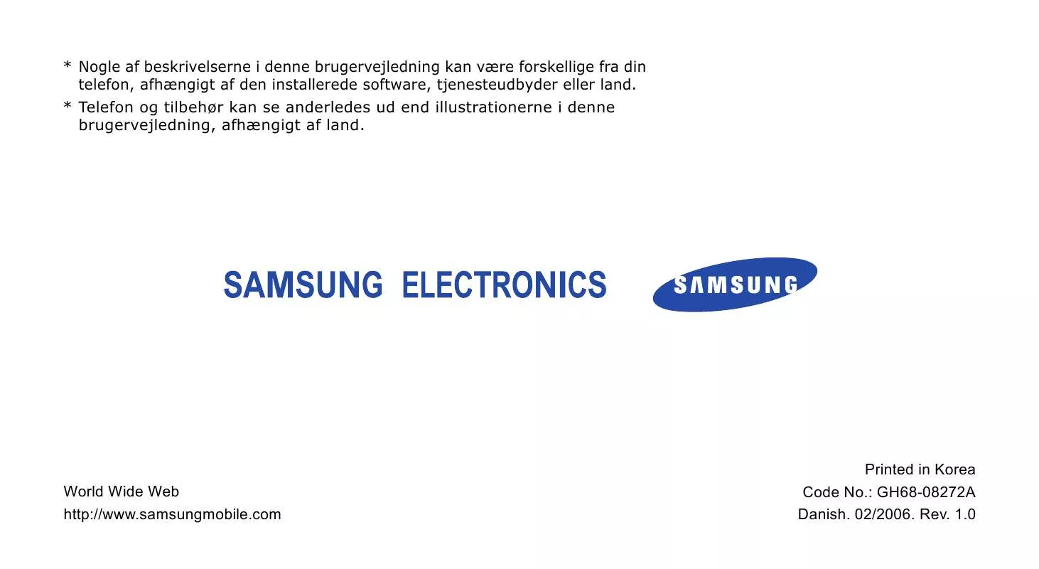 Mode d'emploi SAMSUNG SGH-E360