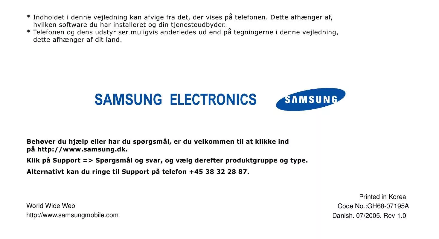 Mode d'emploi SAMSUNG SGH-E530