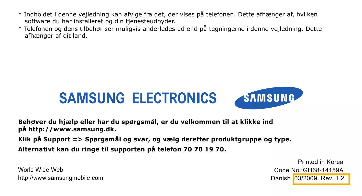 Mode d'emploi SAMSUNG SGH-U600B