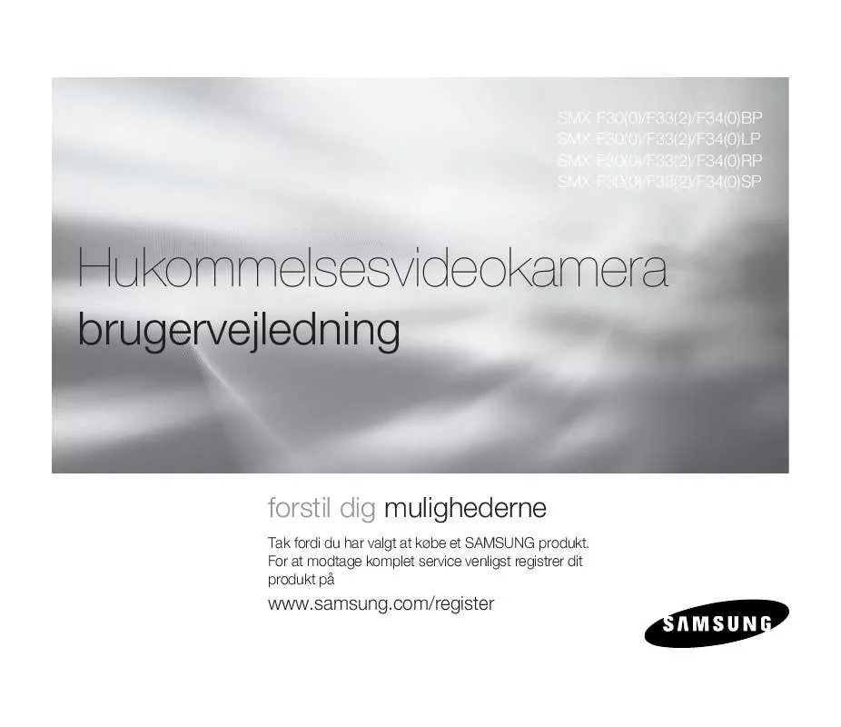 Mode d'emploi SAMSUNG SMX-F300BP