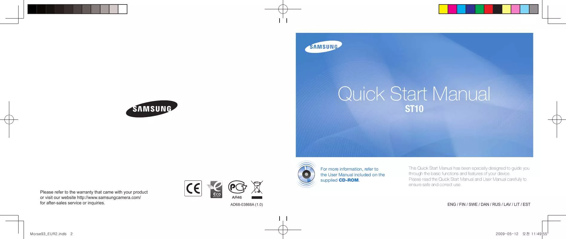 Mode d'emploi SAMSUNG ST-10