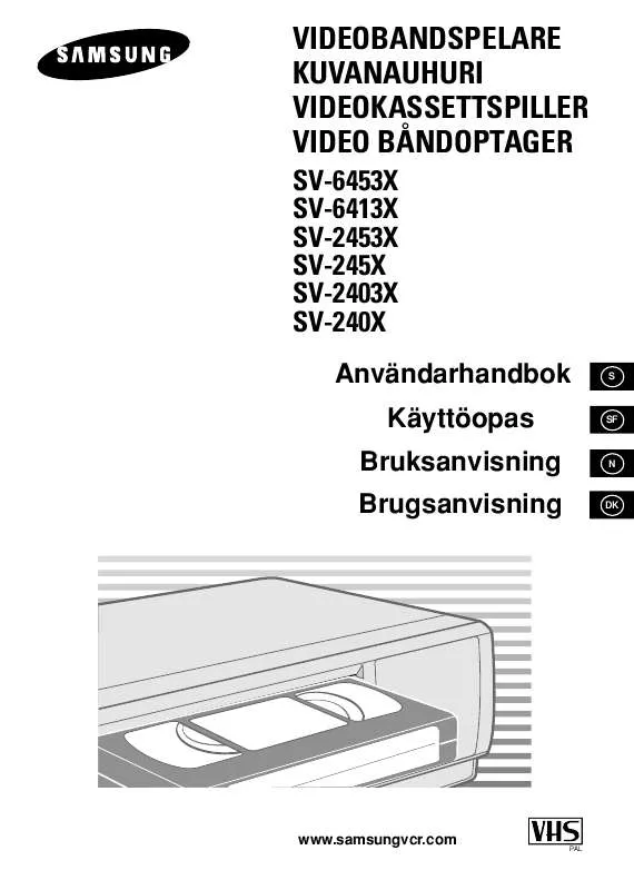 Mode d'emploi SAMSUNG SV-6453X/XEE