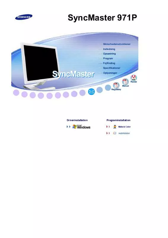 Mode d'emploi SAMSUNG SYNCMASTER 971P SORT