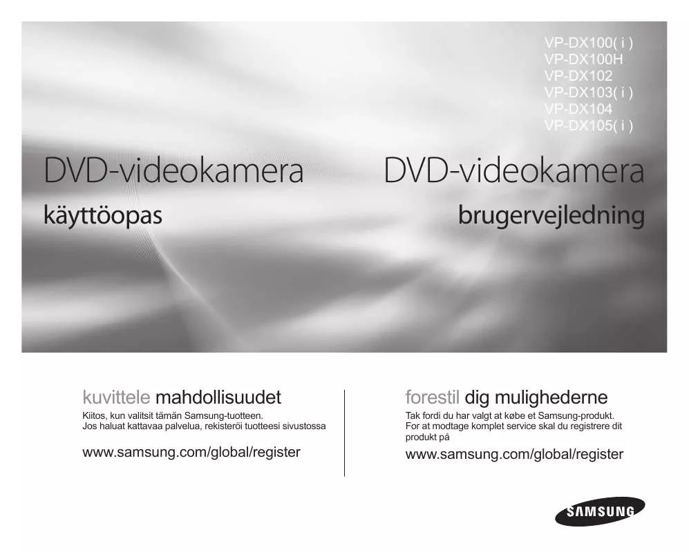 Mode d'emploi SAMSUNG VP-DX100