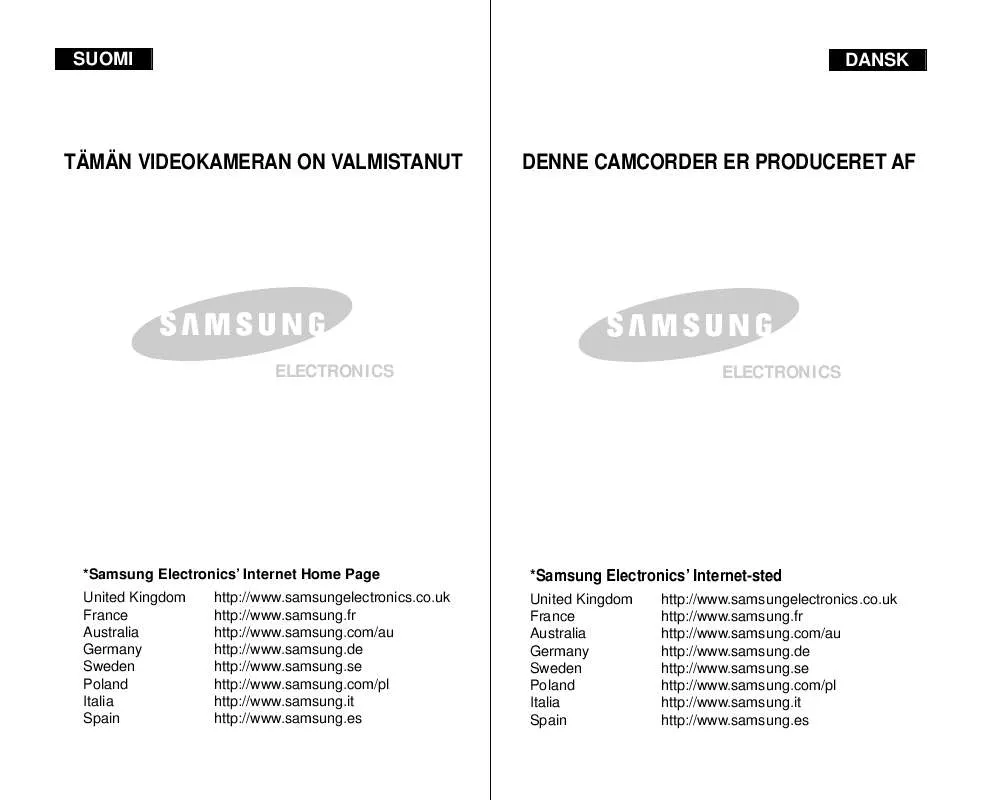 Mode d'emploi SAMSUNG VP-M105