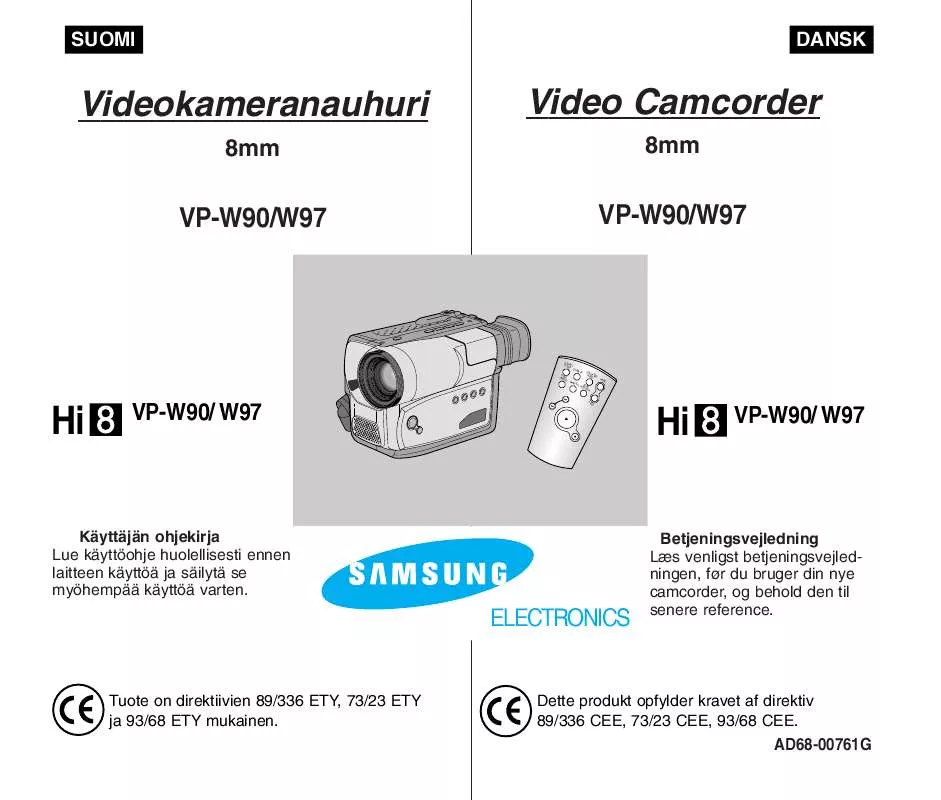 Mode d'emploi SAMSUNG VP-W90