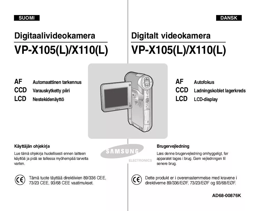 Mode d'emploi SAMSUNG VP-X105L