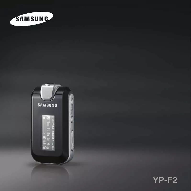 Mode d'emploi SAMSUNG YP-F2RXB