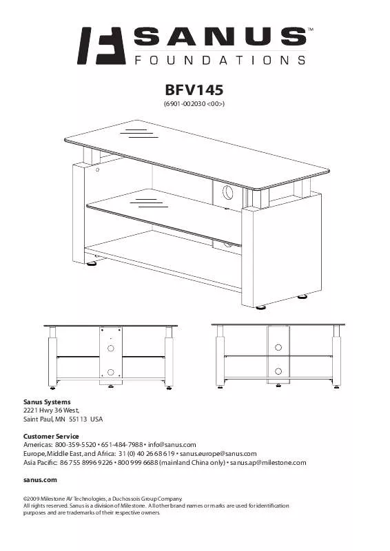 Mode d'emploi SANUS BFV145