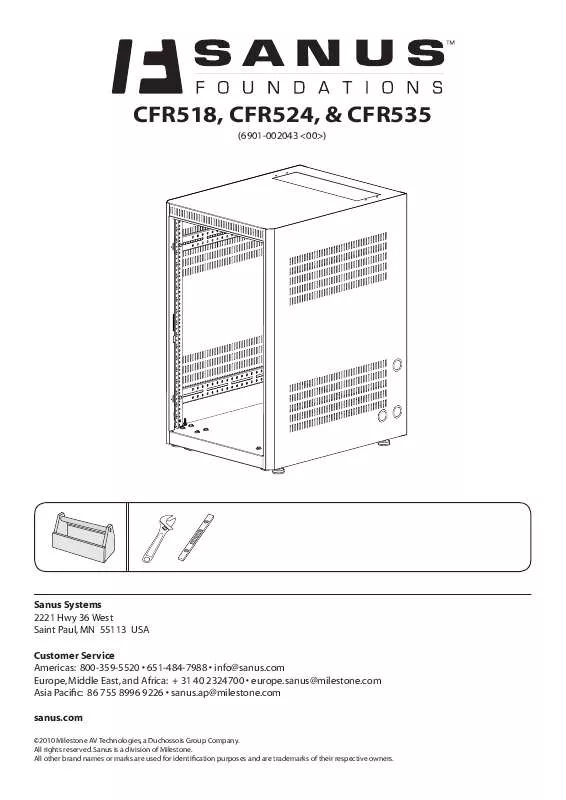 Mode d'emploi SANUS CFR518