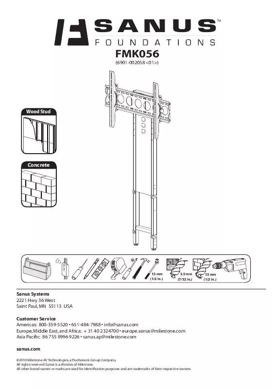 Mode d'emploi SANUS FMK056