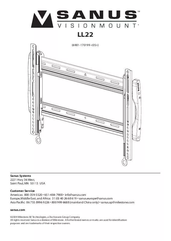 Mode d'emploi SANUS LL22