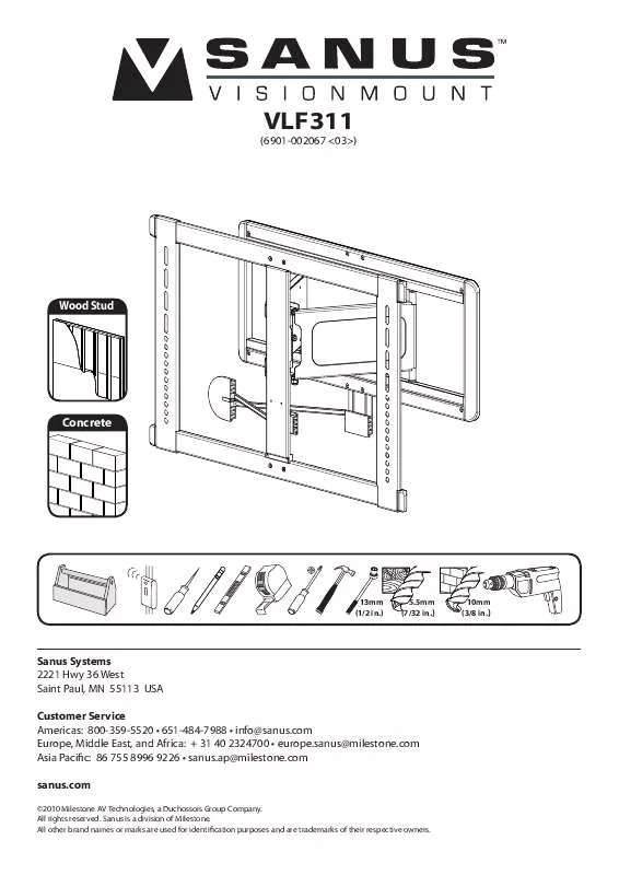 Mode d'emploi SANUS VLF311